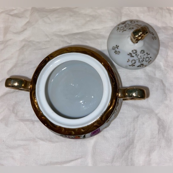 Japaneese 15 pieces fine china Tea Set‎ floral & gold Demitasse Set for 5 - Picture 11 of 16